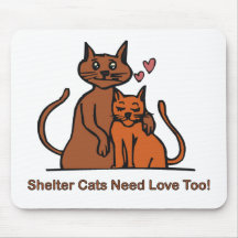 Shelter Cats Need Love Too! Mousemats