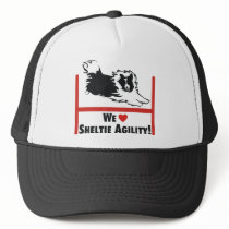 Sheltie Agility Love Trucker Hat