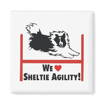 Sheltie Agility Love Fridge Magnet