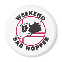 Sheltie Agility Weekend Bar Hopper Magnets