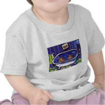 Sheltie bathtime tshirts