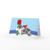 Sheltie Christmas Mail Bi Blue Cards