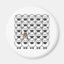 Sheltie in the Sheep Refrigerator Magnets