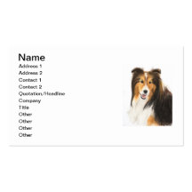 Sheltie or Shetland Sheepdog Painting Business Card