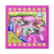Sheltie Pink Comfort Magnets