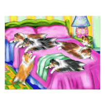Sheltie Pink Comfort Personalized Invite