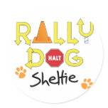 Sheltie Rally Dog Sticker