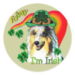Sheltie St. Patricks Day stickers