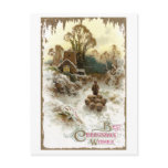 Shepherd Herding Sheep Vintage Christmas postcards