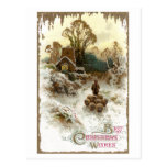 Shepherd Herding Sheep Vintage Christmas Postcards