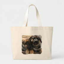 Shepherd Puppies Jumbo Tote Bag