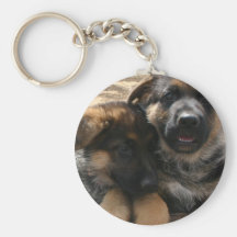 Shepherd Puppies Keychain