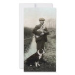 Shepherd With Lamb and Border Collie Photo Card Template
