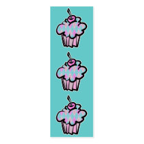 sherbert argyle pattern cupcake business card template