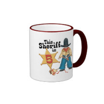 Sheriff 5th Birthday Mugs