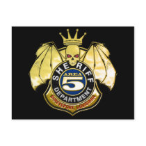 Sheriff Area 5 Badge Postcard