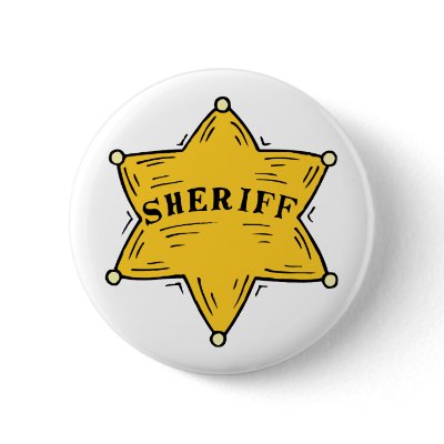Sheriff Badge Pinback Button by cuteforkids