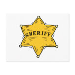 Sheriff Badge postcards