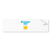Sheriff Birthday Boy 1 Bumper Stickers