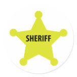 sheriff star sticker