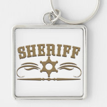 Sheriff Western Style Keychains
