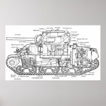 Sherman Tank Print