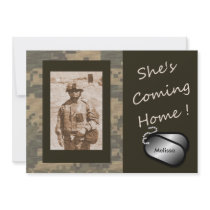 She's Coming Home! Welcome Home Party Invitations