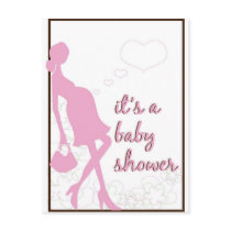 she's having a baby! postcard