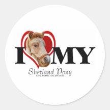 Shetland Pony In Heart-Sticker