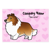 Shetland Sheepdog / Collie Love Business Card Templates