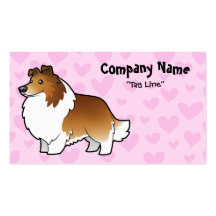 Shetland Sheepdog / Collie Love Business Card Template