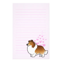 Shetland Sheepdog / Collie Love Personalized Stationery