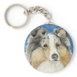 "Shetland Sheepdog" Dog Art Keychain