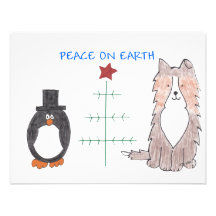 Shetland Sheepdog Peace On Earth Custom Invite