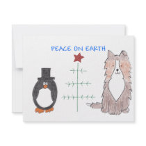 Shetland Sheepdog Peace On Earth Custom Invite