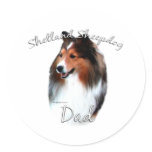 Shetland Sheepdog (sable) Dad 2 stickers