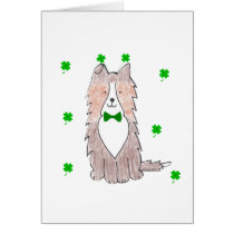 Shetland Sheepdog Saint Patricks Day cards