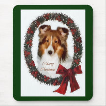 Shetland Sheepdog Sheltie Christmas Gifts Mouse Mats