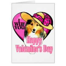 Shetland Sheepdog Sheltie Valentines Cards