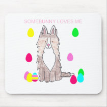 Shetland Sheepdog Somebunny Loves Me mousepads