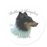 Shetland Sheepdog (tri) Mum 2 stickers