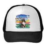 Shetland Sheepdog (tri) Trucker Hats