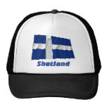 Shetland Waving Flag with Name Mesh Hats