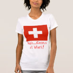 Shh....Genius at Work! with Swiss Flag Tshirt