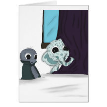 shh i'm hiding monster digital art cards