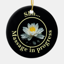 Shh... Massage in progress Door Sign Christmas Ornaments