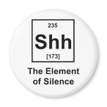 Shh! The Element of Silence Refrigerator Magnets