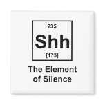 Shh, The Element of Silence magnets