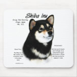 Shiba Inu (blk/tan) History Design mousepads