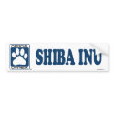 SHIBA INU_Blue bumper stickers